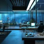 ai-generated-the-office-is-modern-and-green-with-colorful-efx-free-photo